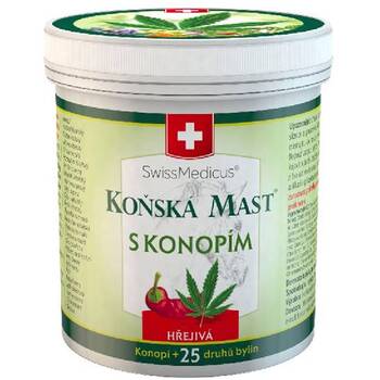 Koňská mast hřejivá s konopím 250 ml